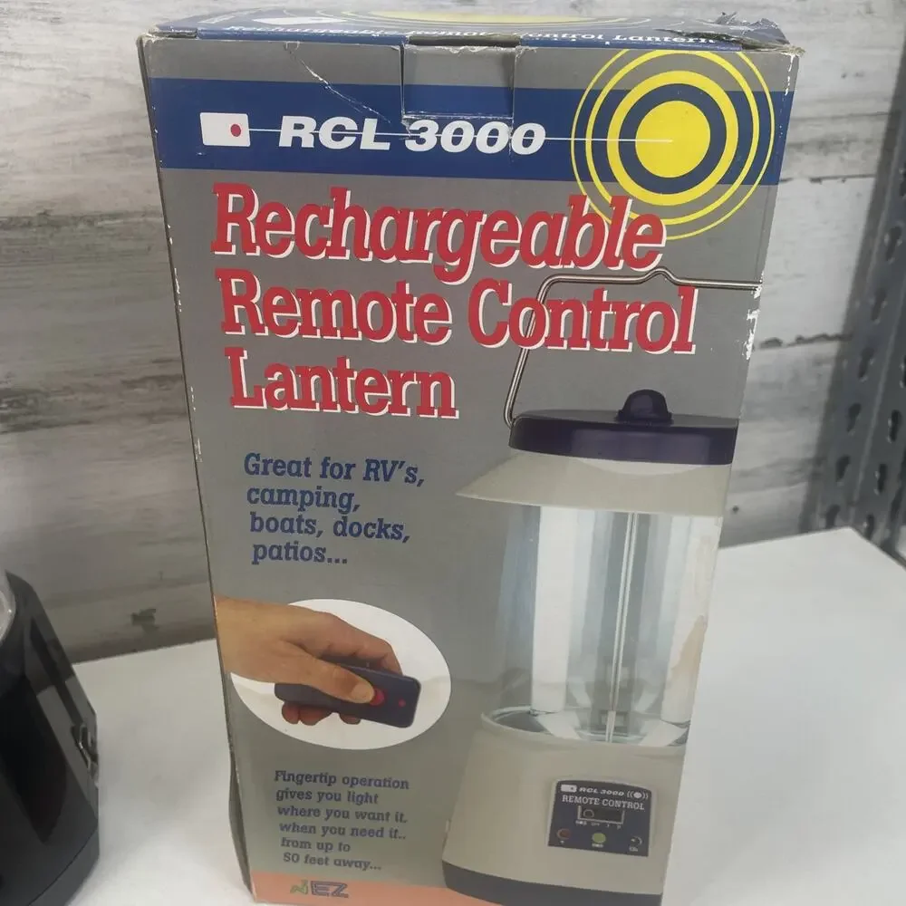 RCL 3000 Vintage Rechargeable Remote-Control‎ Lantern-NEW BATTERY-Tested
